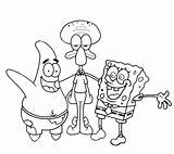 Spongebob Friends Sketsa Mewarnai Pinsdaddy sketch template