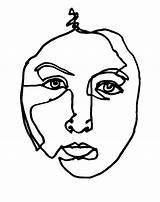 Line Continuous Drawing Face Portrait Clipartmag Beginners sketch template