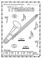Brass Instruments Music Color Instrument Choose Board Pages Worksheets sketch template