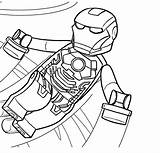 Lego Pages Coloring Marvel Superheroes Getdrawings Iron Man Superhero sketch template