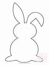 Bunny Printable Template Templates Rabbit Coloring Simple Easter Pages Printables Simplemomproject Spring Crafts Colouring Sheets Stencils Artykuł 2d Easterbunny Szablony sketch template