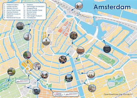 amsterdam tourist attraction map tourist destination in the world