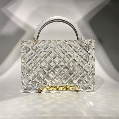 clear acrylic quilted top handle box clutch bag handbags clutch bag jelly bag bags