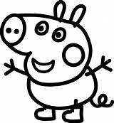 Coloring Peppa Wecoloringpage sketch template