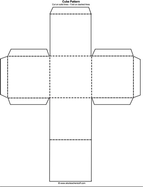 printable cube pattern  template    teacher stuff printable