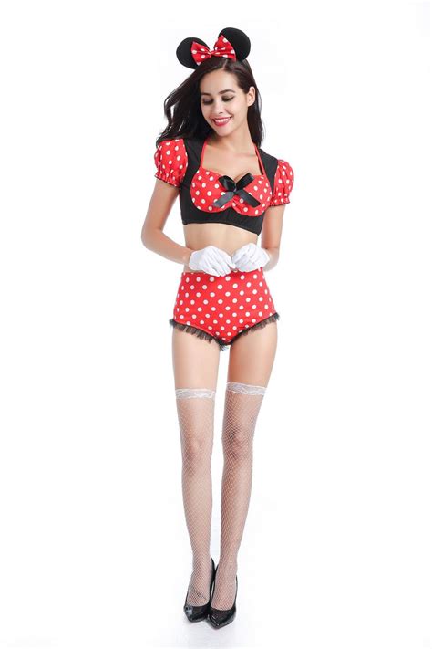Adult Sexy Funny Playful Minnie Mouse Delight Ostume Women Halloween