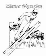 Kleurplaten Skieen Skifahren Saltos Springen Alpin Educación Física Skiing Esqui Colorier sketch template