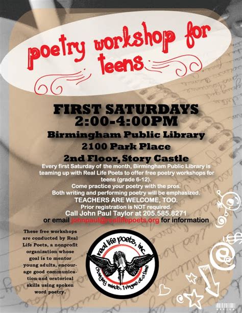 birmingham public library teen poetry workshop scheduled for june 2 canceled