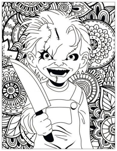 scary halloween coloring pages printable