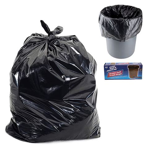 pack heavy duty trash bags  gallon lawn leaf strong garbage liner bag black walmartcom