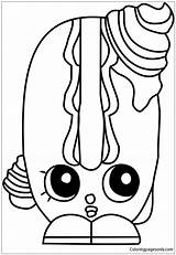 Pages Bun Shopkins Coloring Creamy Dolls Toys Color Coloringpagesonly sketch template