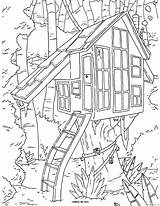 Coloring Pages House Coloring4free Printable Preschoolers Dog sketch template