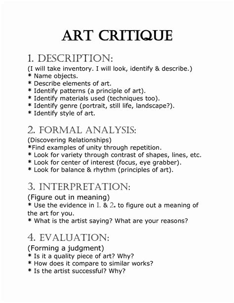 write  formal critique art paper allardyce