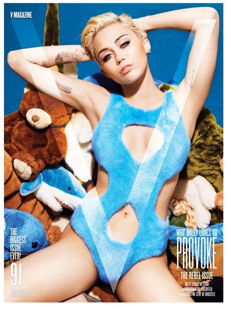 Miley Cyrus Goes For A Furry Swimsuit Number In The New