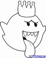 Boo Coloring King Pages Mario Draw Beanie Printable Drawing Ghost Color Step Ty Babies Birthday Colouring Clipart Popular Bowser Sheets sketch template