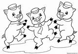 Cerditos Colorear Tres Pigs Pig Bailando Drie Cochon Porquinhos Varkies Chanchitos Puppet Cuentos Goldilocks Colorat Purcelusi Cei Sprokie Piglet Neilabbott sketch template