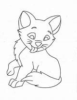 Cat Coloring Pages Printable Kids Color Kitten Cartoon sketch template