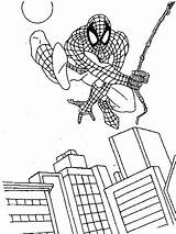 Spiderman Coloring Superheroes sketch template