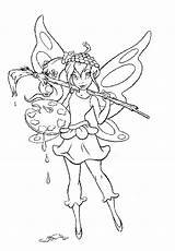Coloring Fairy Pages Fairies Color Colouring Printable Pixie Hollow Rainbow Magic Tinkerbell Paint Disney Gif Brush Kids Book Board Adult sketch template