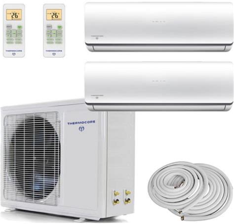 thermocore systems dual zone energy star ductless minisplit heat pump air conditioner btu