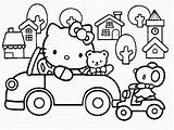 Kitty Hello Coloring Pages Kids Comments Colouring sketch template