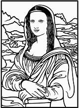 Mona Lisa Vinci Da Coloring Leonardo Pages Printable Getcolorings Color Amazing sketch template