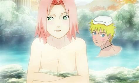image naruto and sakura in hot springs by harunosakura33