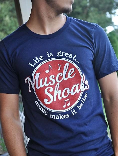 muscle shoals t shirt black grey yellow blue and green