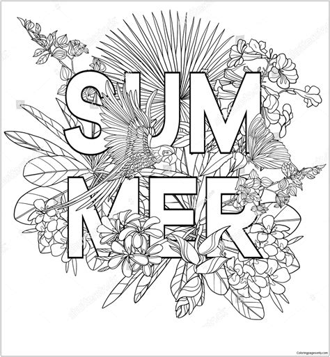 happy summer coloring pages nature seasons coloring pages images