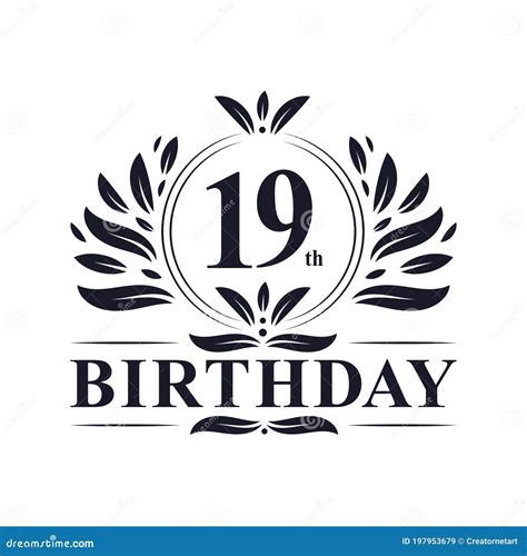 birthday logo  years birthday celebration stock vector