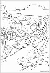 Canyon Coloring Grand Pages Getdrawings sketch template