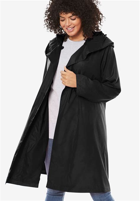 packable hooded raincoat woman
