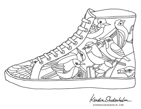 tennis shoe coloring page  getcoloringscom  printable