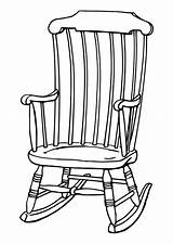 Chair Rocking Coloring Pages Printable Large Edupics sketch template