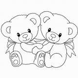 Bear Teddy Coloring Pages Simple Printable Getcolorings sketch template