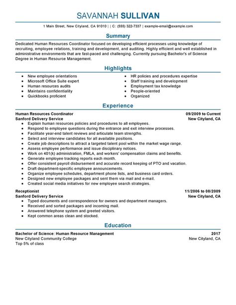 amazing human resources resume examples livecareer