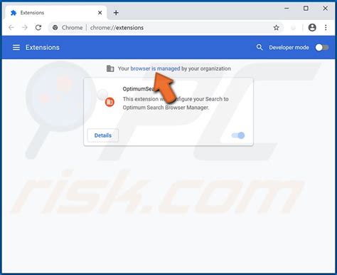 chrome managed   organization browser hijacker windows simple removal instructions