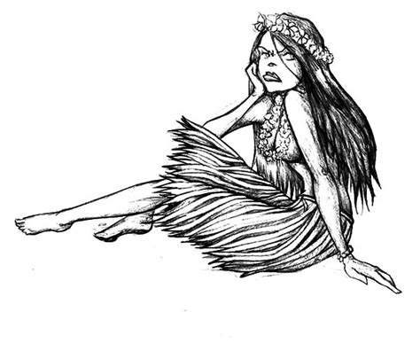 hula girl  upset coloring pages coloring sky