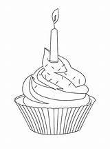 Coloring Cupcake Pages Birthday Happy Printable Color Getcolorings Print sketch template