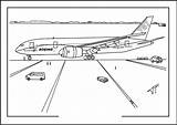 Boeing Airplane sketch template