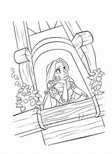Rapunzel Coloring Pages Tangled Disney Princess Tower Kids Printable Colouring Family Book Adult Print Wedding Sheets Pascal Template Princesses Da sketch template