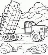 Dump Truck Coloring Pages Kids Clip Tractor Unloading Dots Connect Library Clipart Comments sketch template