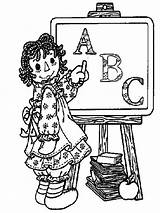 Raggedy Ann Andy Coloring Learn Read Pages Netart Colouring Choose Board sketch template