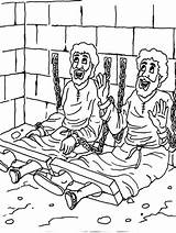 Coloring Silas Prison Minggu Mewarnai Cerita Coloringhome Praise Alkitab Gambar Apostle Cubbies sketch template