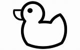 Rubber Outline Ducky Coloring sketch template