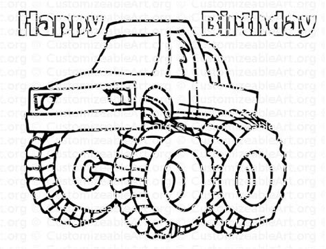 monster truck party favor monster truck coloring page party etsy