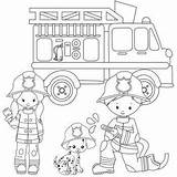 Firefighter sketch template