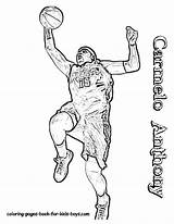 Coloring Pages Kobe Bryant Basketball Anthony Carmelo Printable Drawing Allen Iverson Players Color Getdrawings Getcolorings Print Jordan sketch template