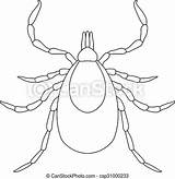 Tick Parasite Mite Sketch Coloring Vector Isolated Background Clipart Illustration Book Drawing Drawn Hand sketch template
