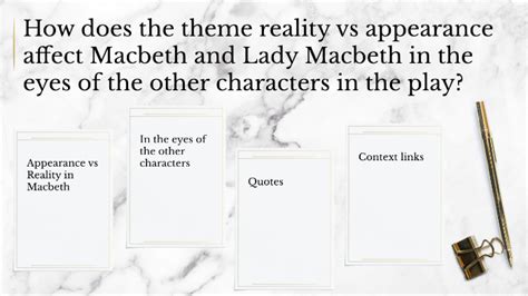 How Does The Theme Reality Vs Appearance Affect Macbeth And Lady